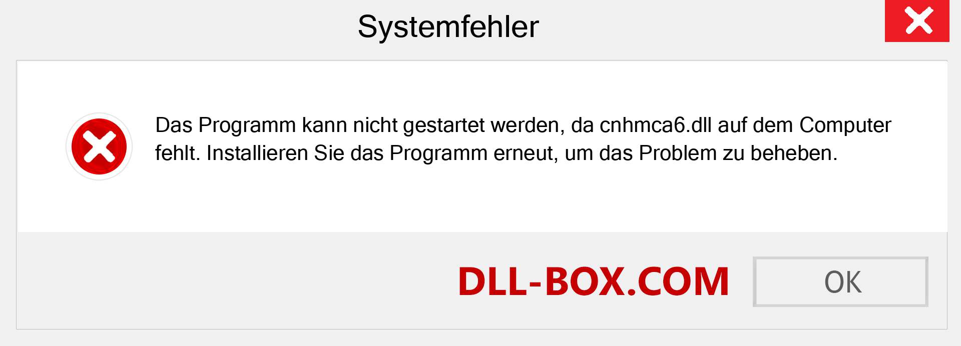 cnhmca6.dll-Datei fehlt?. Download für Windows 7, 8, 10 - Fix cnhmca6 dll Missing Error unter Windows, Fotos, Bildern