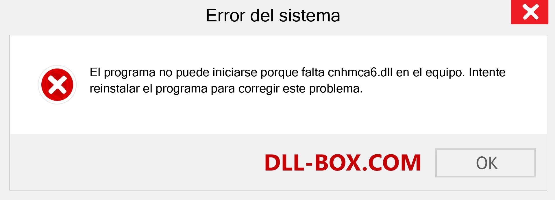 ¿Falta el archivo cnhmca6.dll ?. Descargar para Windows 7, 8, 10 - Corregir cnhmca6 dll Missing Error en Windows, fotos, imágenes